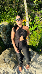 Calça / Macacão Preta Lisa