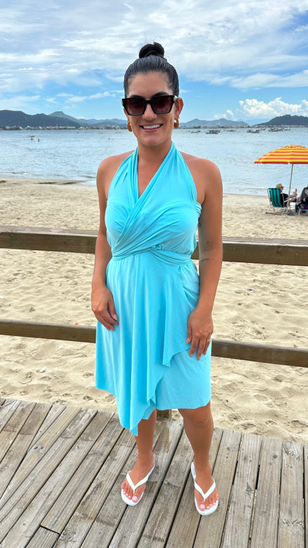 Saída de Praia Curta Azul Tifany