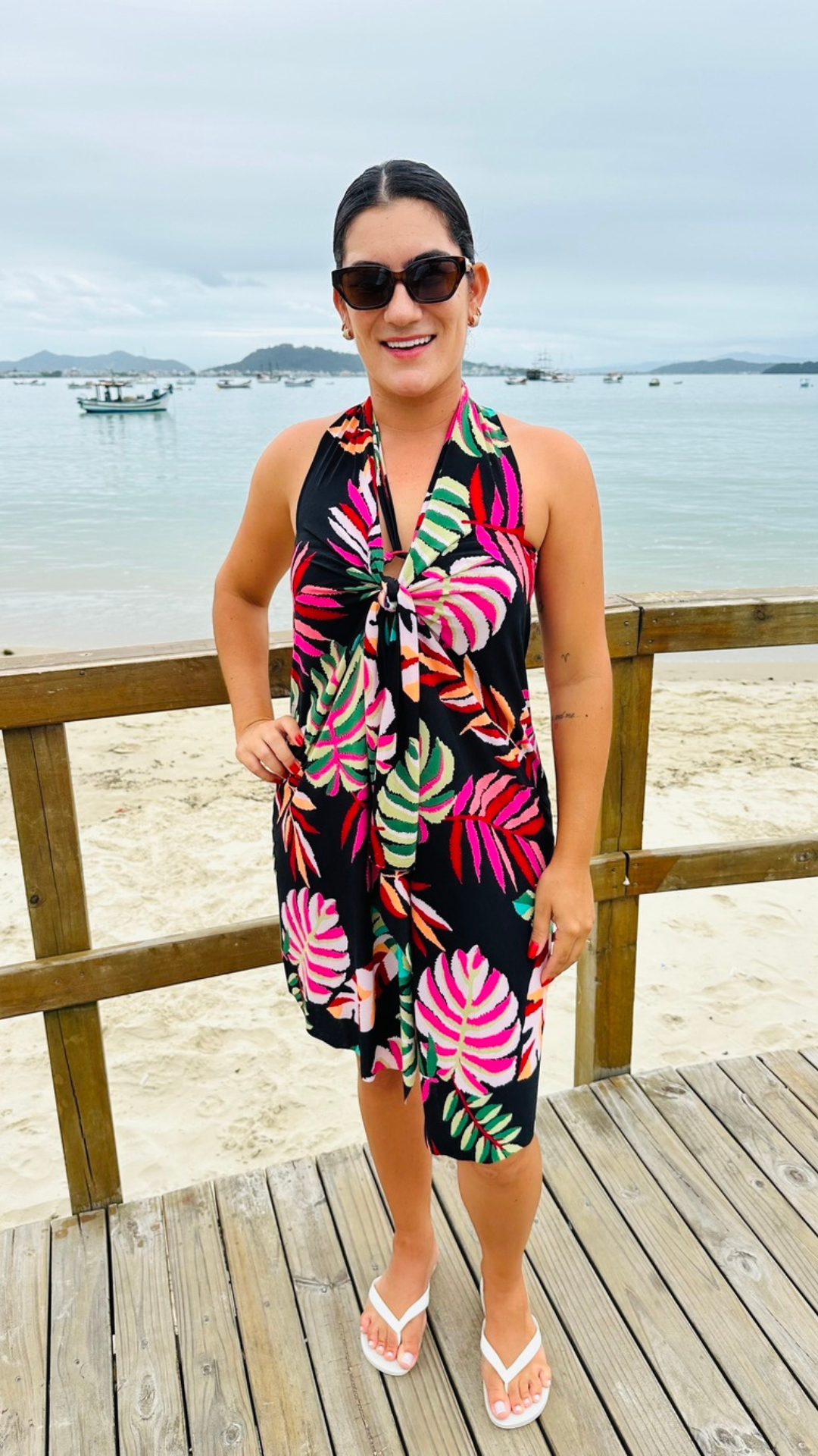 Saída de Praia Longa Estampada