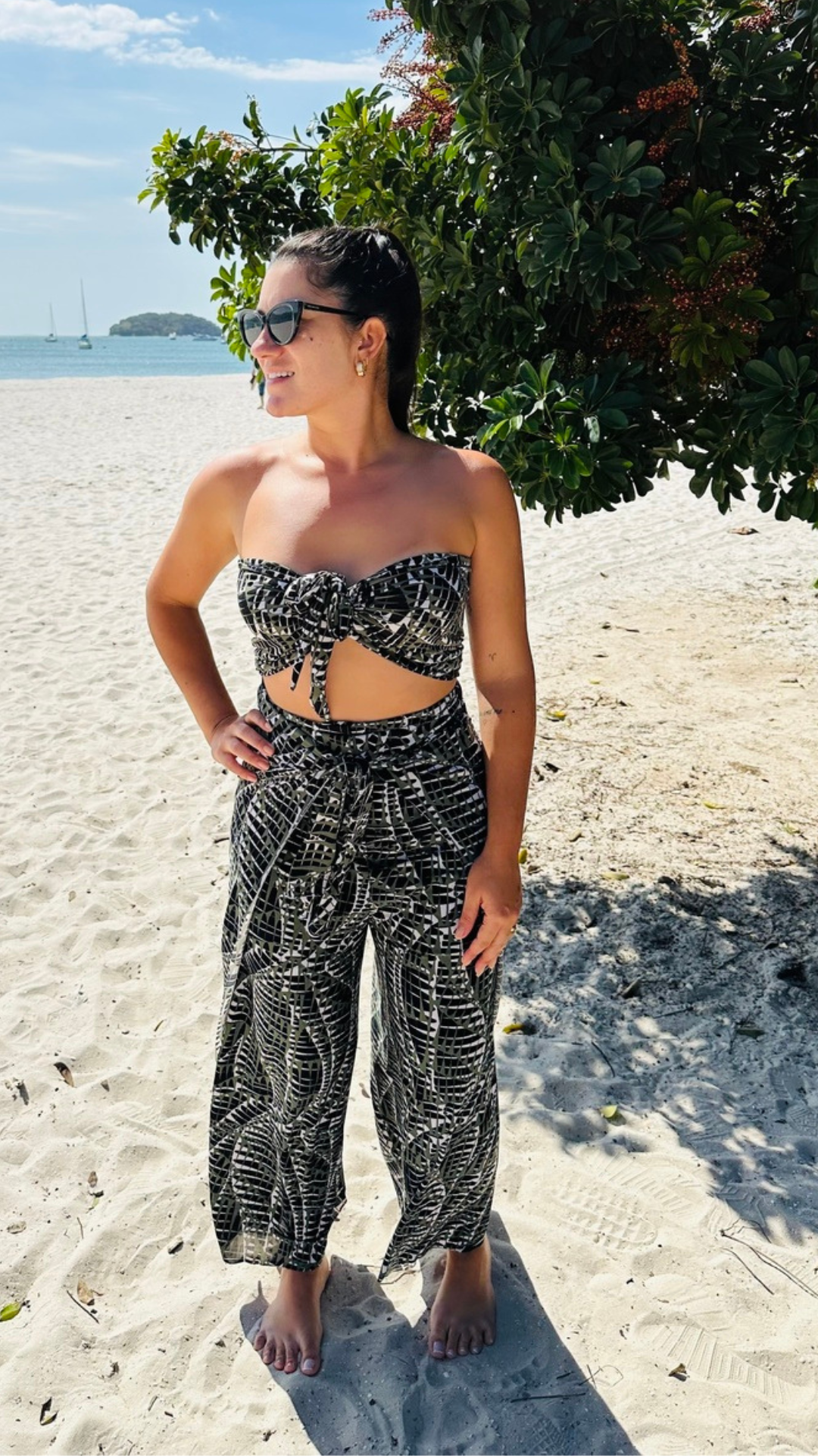 Conjunto Calça/Macacão + Top Estampado