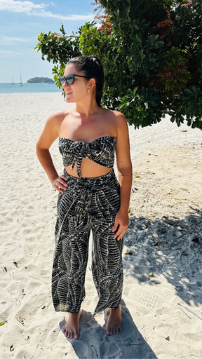 Conjunto Calça/Macacão + Top Estampado