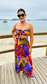 Conjunto Saída Longa + Top Estampado