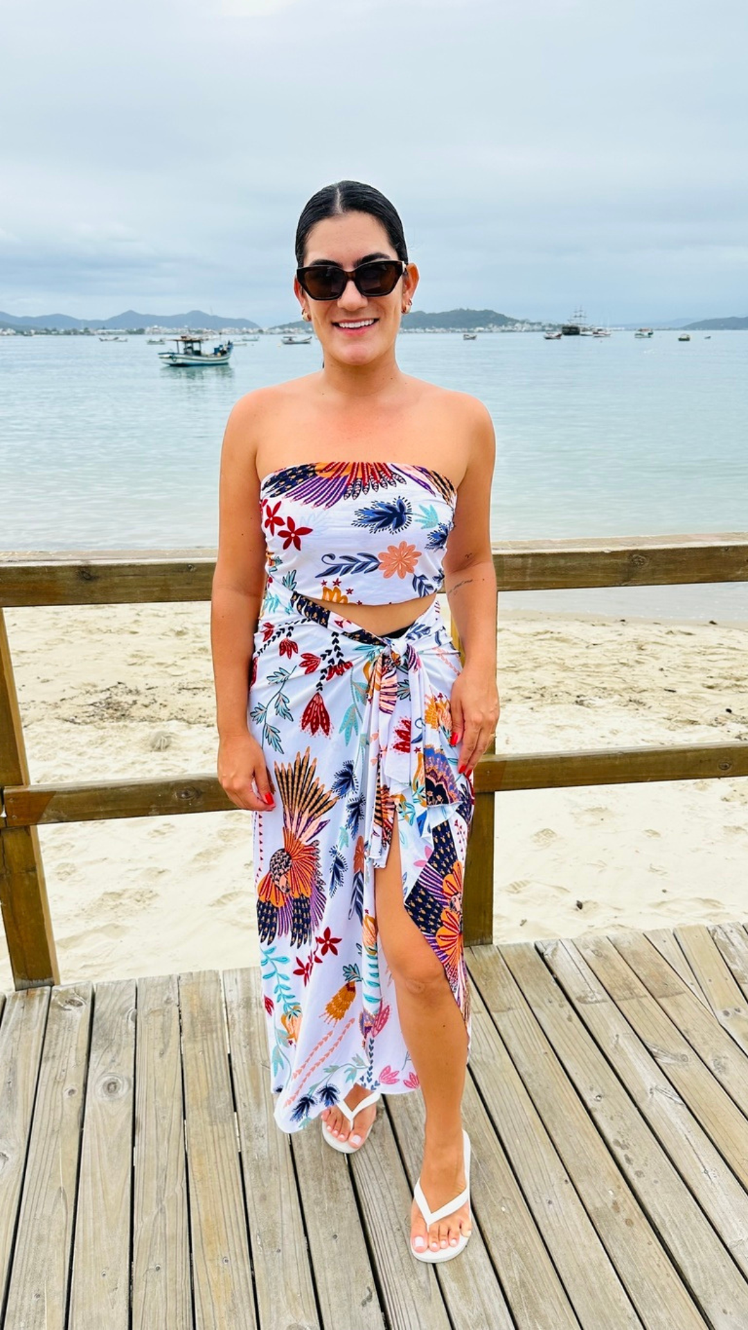 Saída longa Estampada