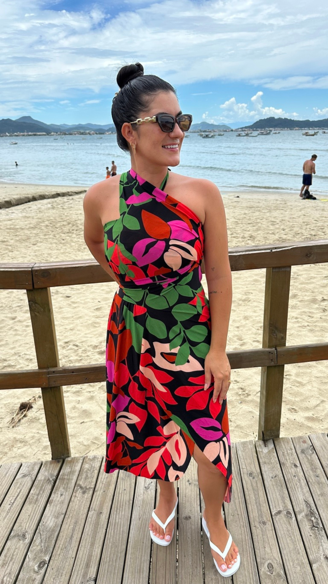 Conjunto Saída Mídi + Top Estampada