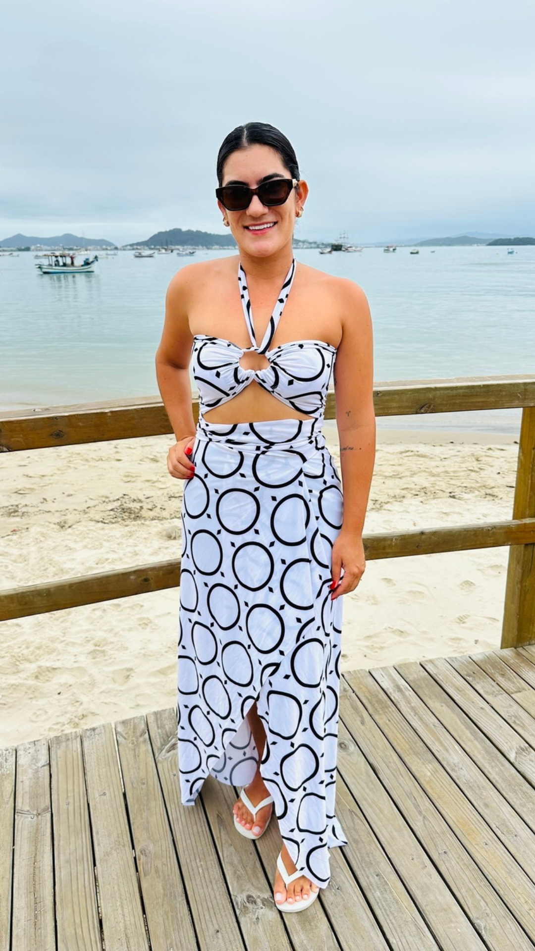 Conjunto Saída Longa + Top Estampado