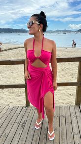 Conjunto Saída Curta + Top Rosa pink