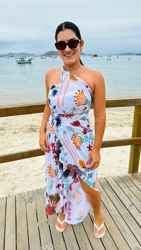 Conjunto Saída Longa + Top Estampada