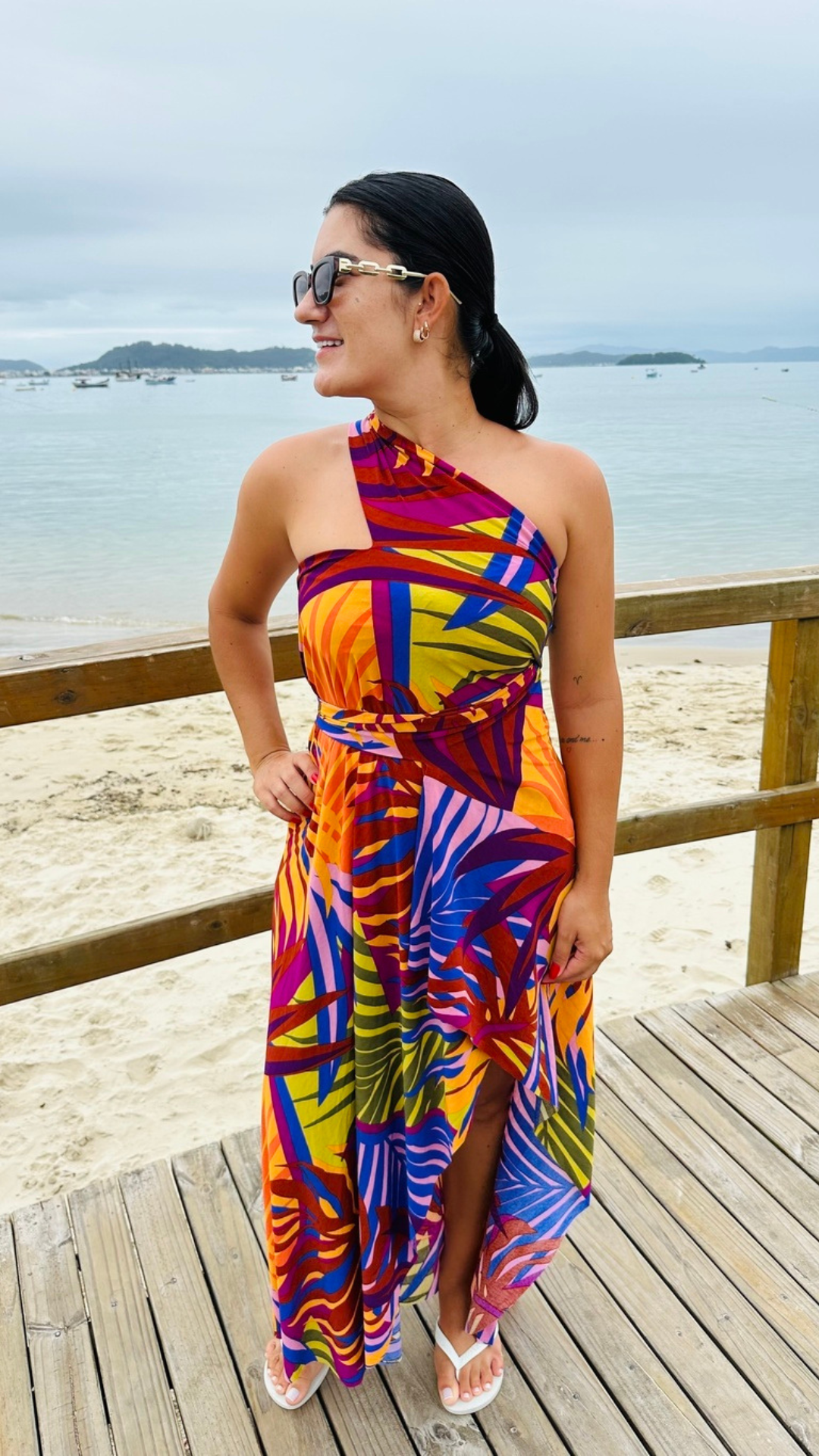 Saída de Praia Longa Estampada