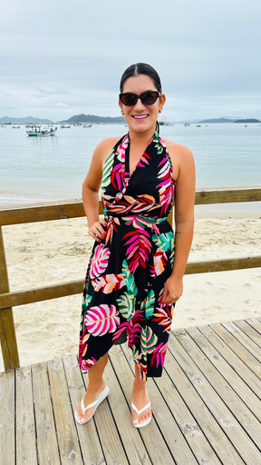Conjunto Saída Longa + Top Estampado