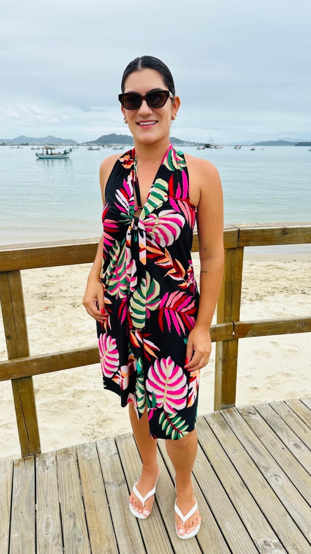 Saída de Praia Curta Estampada