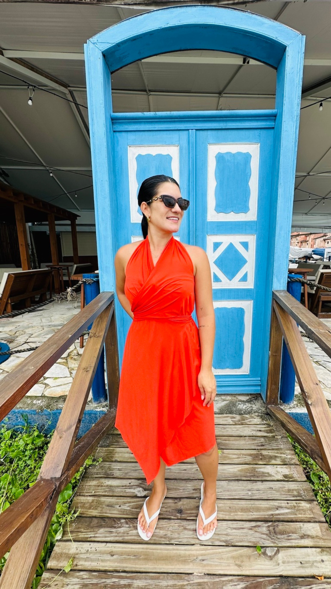 Conjunto Saída Curta + Top Laranja