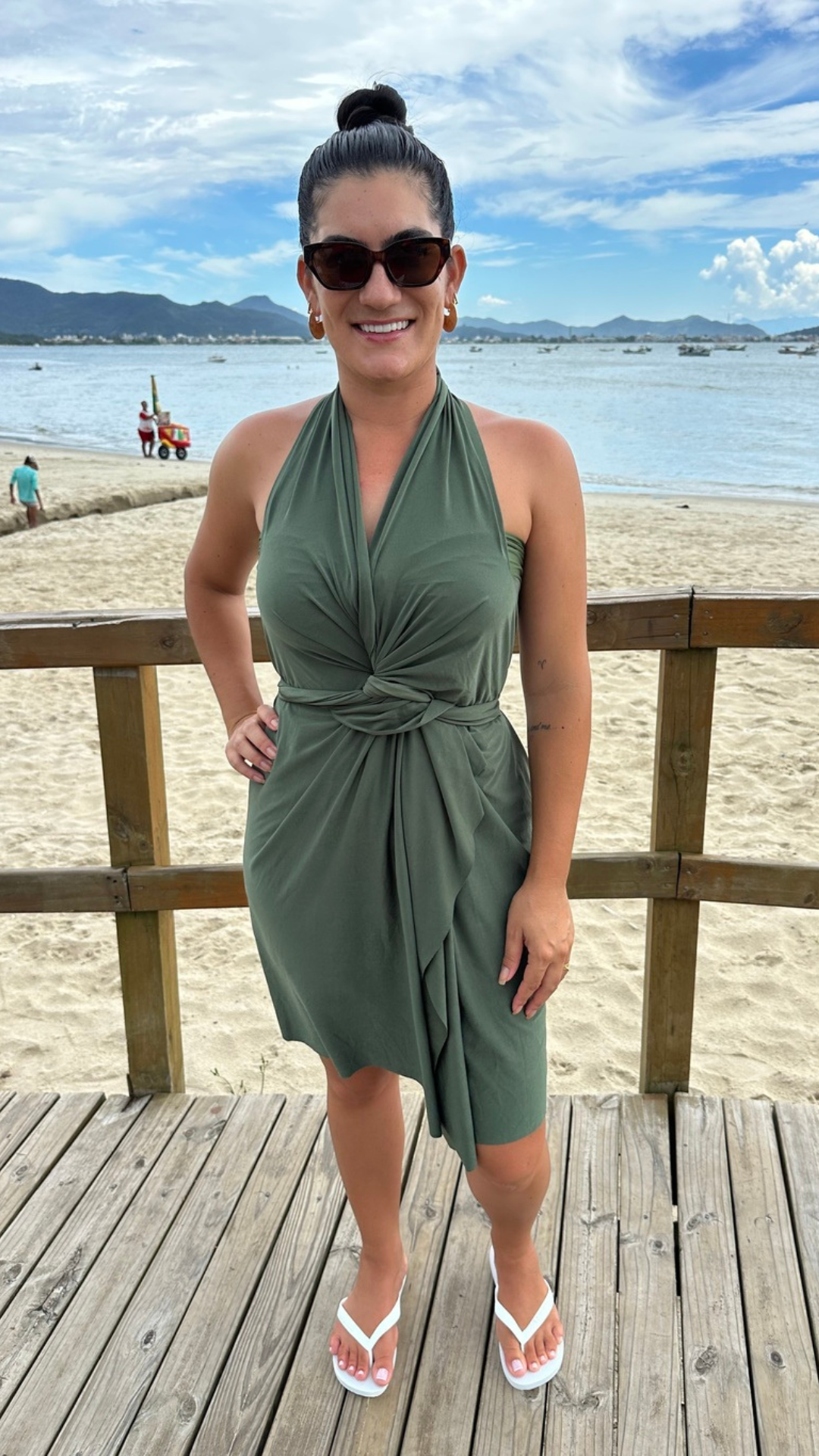 Conjunto Saída Curta + Top Verde Militar