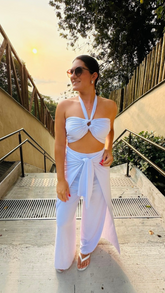 Conjunto Calça + Top Branco
