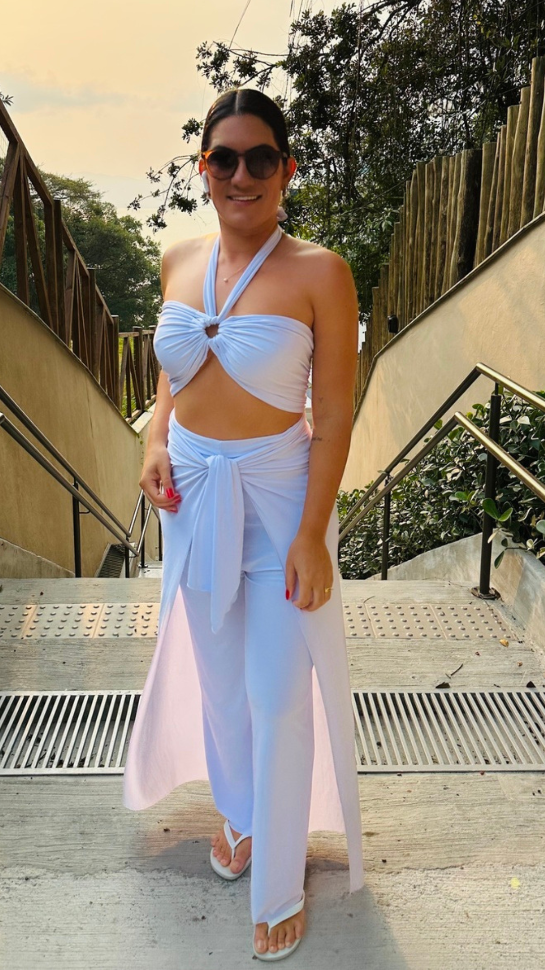 Conjunto Calça + Top Branco