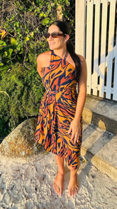Saída de Praia Curta Estampada