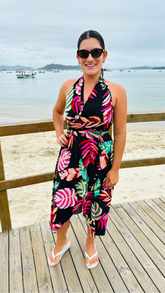 Saída de Praia Midi Estampada