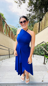 Saída de Praia Mídi Azul Royal